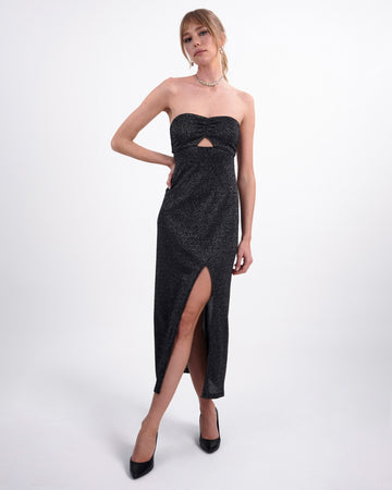 Midnight Shimmer Slit Dress image 2