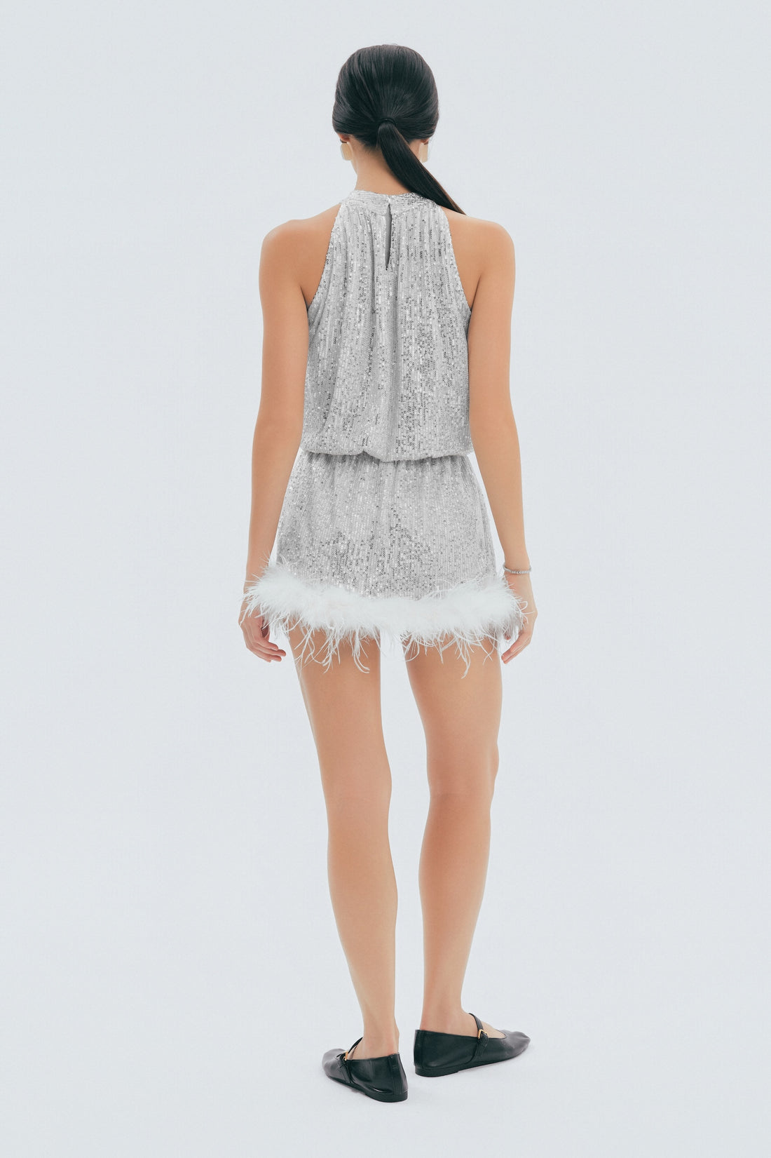 Aura Feather Mini Dress