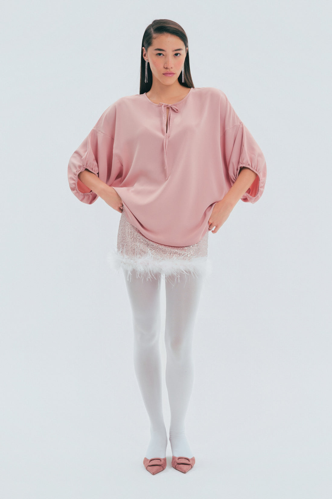 Pink Bow Boheme Top