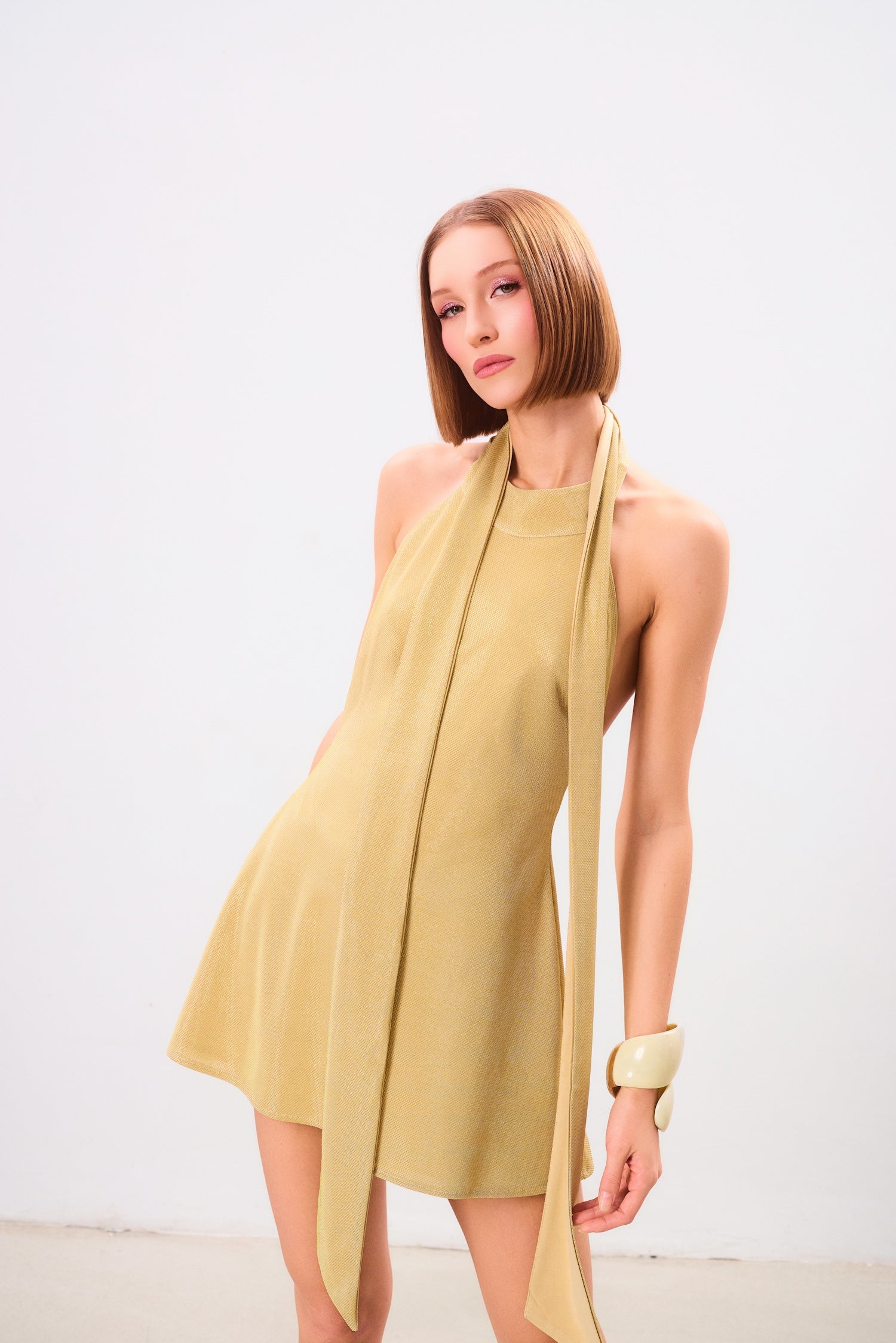 Golden Skyshine Mini Dress - ALIVE New York City