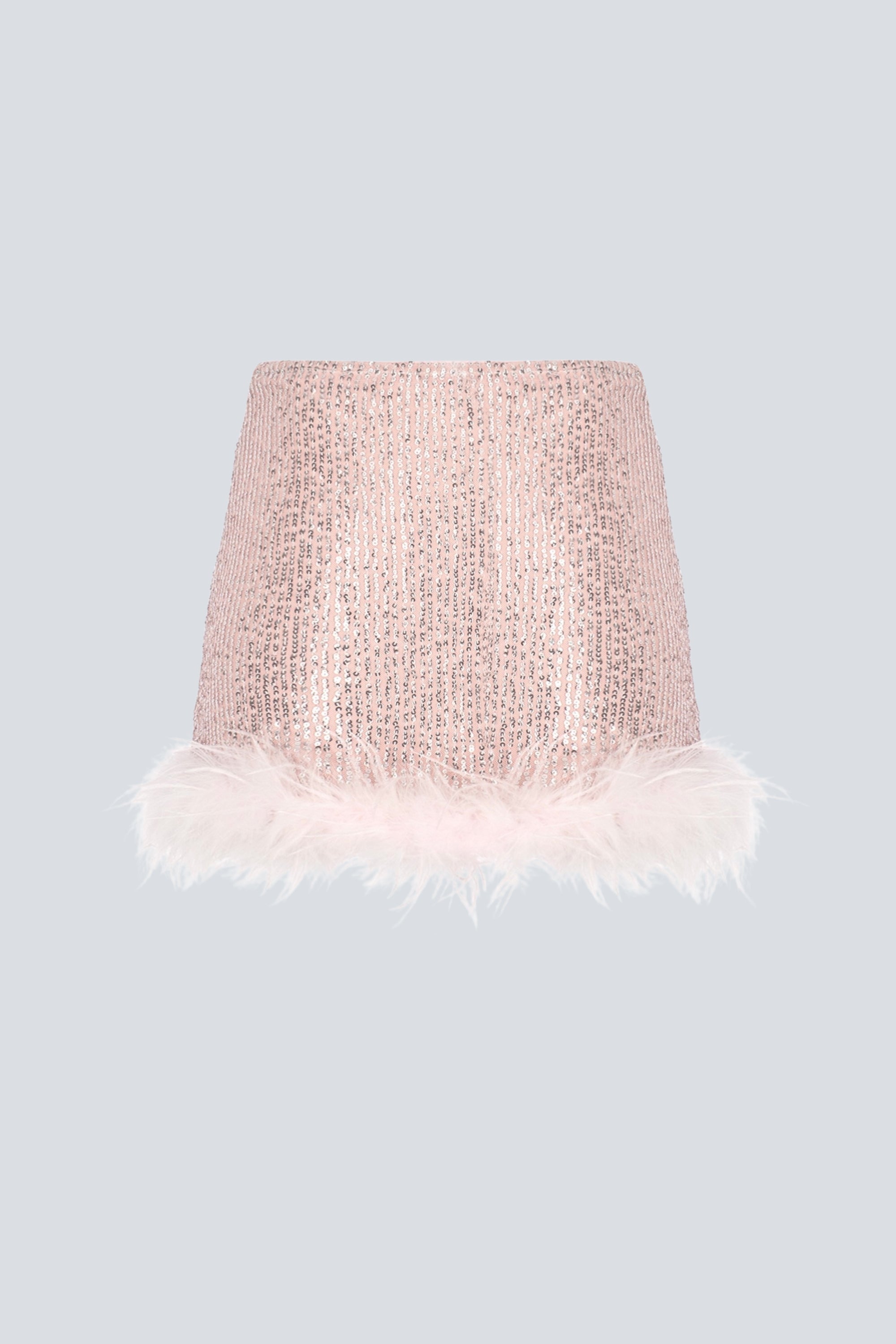Euphoria Feather Mini Skirt